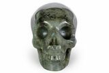 Realistic, Polished Labradorite Skull - Madagascar #381952-1